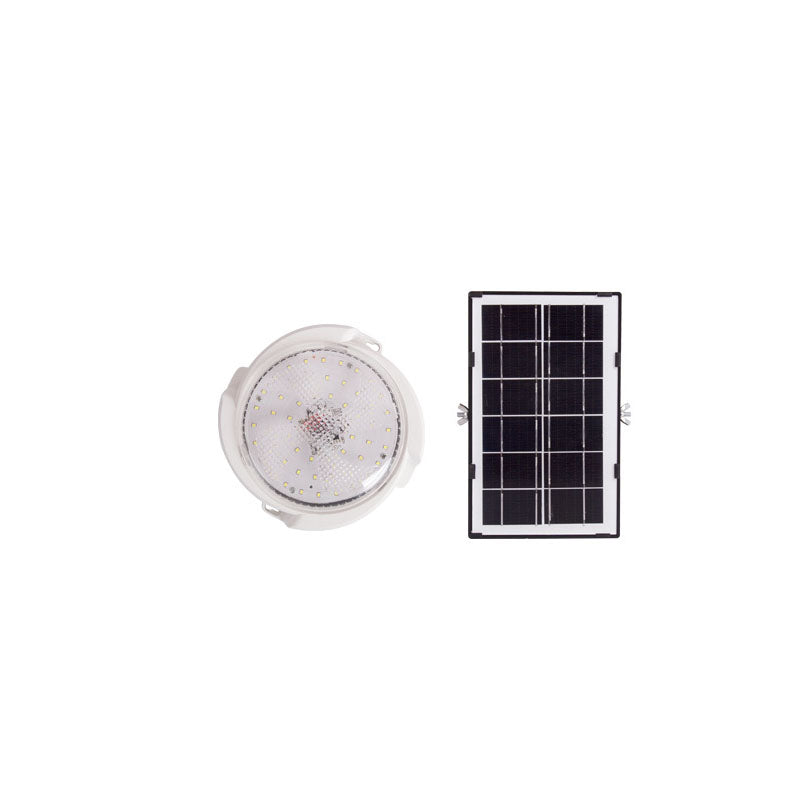 Modern Round Solar LED Remote Control Outdoor Indoor Flush Mount Lighting Cuvalon