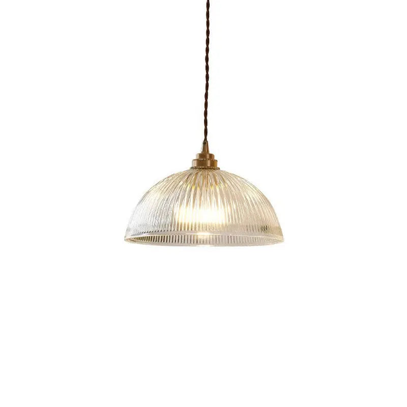 Modern Simple Clear Glass Dome Pot Lid 1-Light Pendant Light Cuvalon