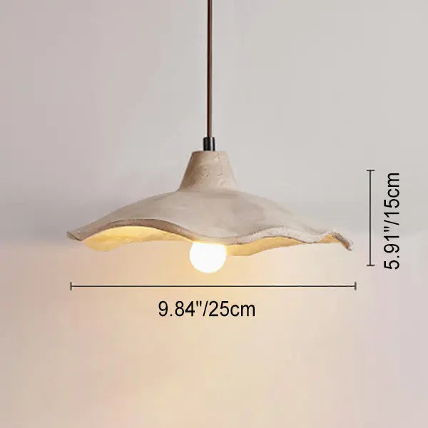 Japanese Vintage Flower Shape Lampshade Cement 1/2/3-Light Island Light Chandelier Cuvalon