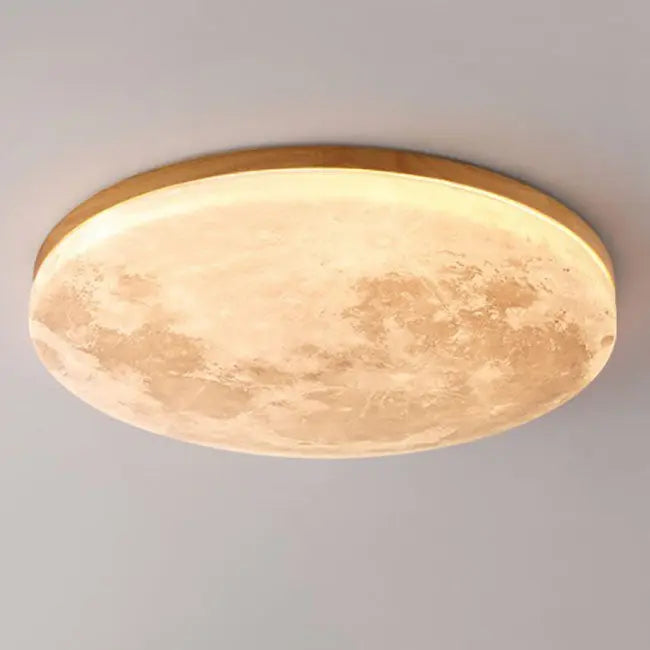 Nordic Minimalist Moon Round PVC LED Flush Mount Ceiling Light Cuvalon