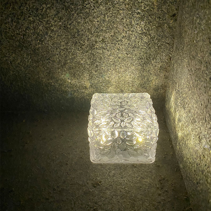 Modern Simplicity Solar ABS Plastic Ice Brick LED Outdoor Landscape Light For Outdoor Patio Cuvalon