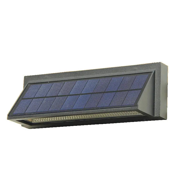 Outdoor Solar Waterproof Rectangular Slant LED Patio Wall Sconce Lamp Cuvalon