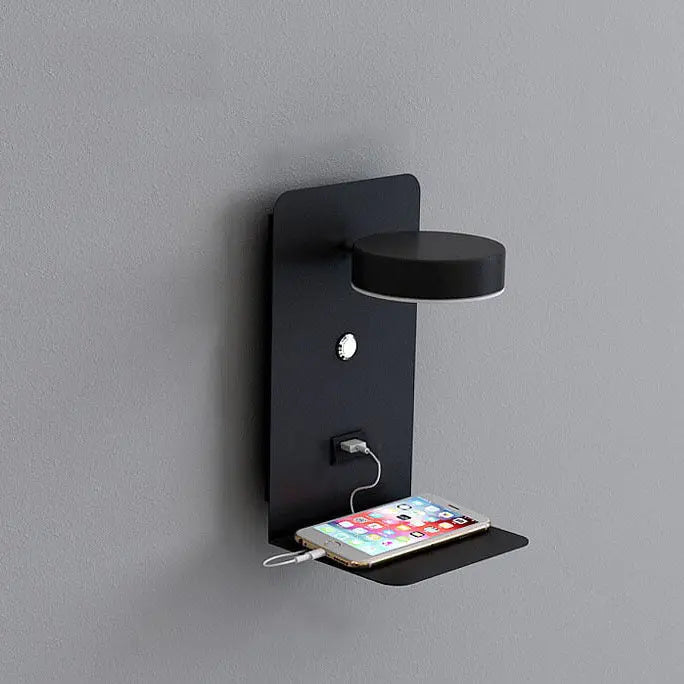 Modern Iron Square LED USB Rechargeable Wall Sconce Lamp Cuvalon