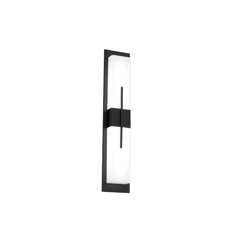 Outdoor Minimalist Rectangular Stainless Steel Acrylic LED Waterproof Wall Sconce Lamp Cuvalon