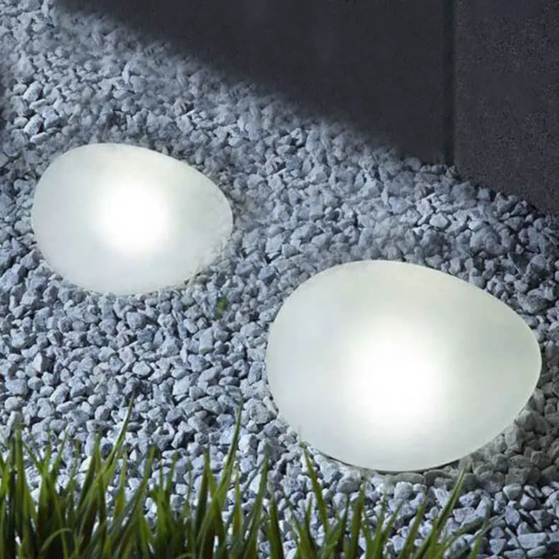Solar Pebble ABS Sandblasted Glass LED Outdoor Landscape Light Cuvalon
