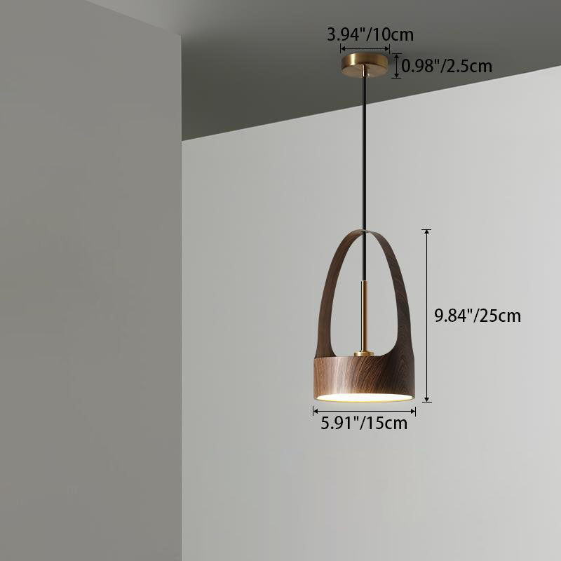 Contemporary Scandinavian Round Iron Acrylic LED Pendant Light For Bedroom Cuvalon