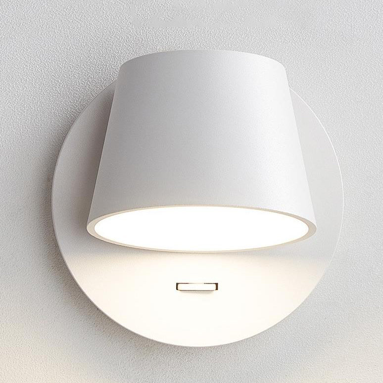 Contemporary Minimalist Dome Frosted Rotatable Aluminum LED Reading Wall Sconce Lamp For Bedroom Cuvalon