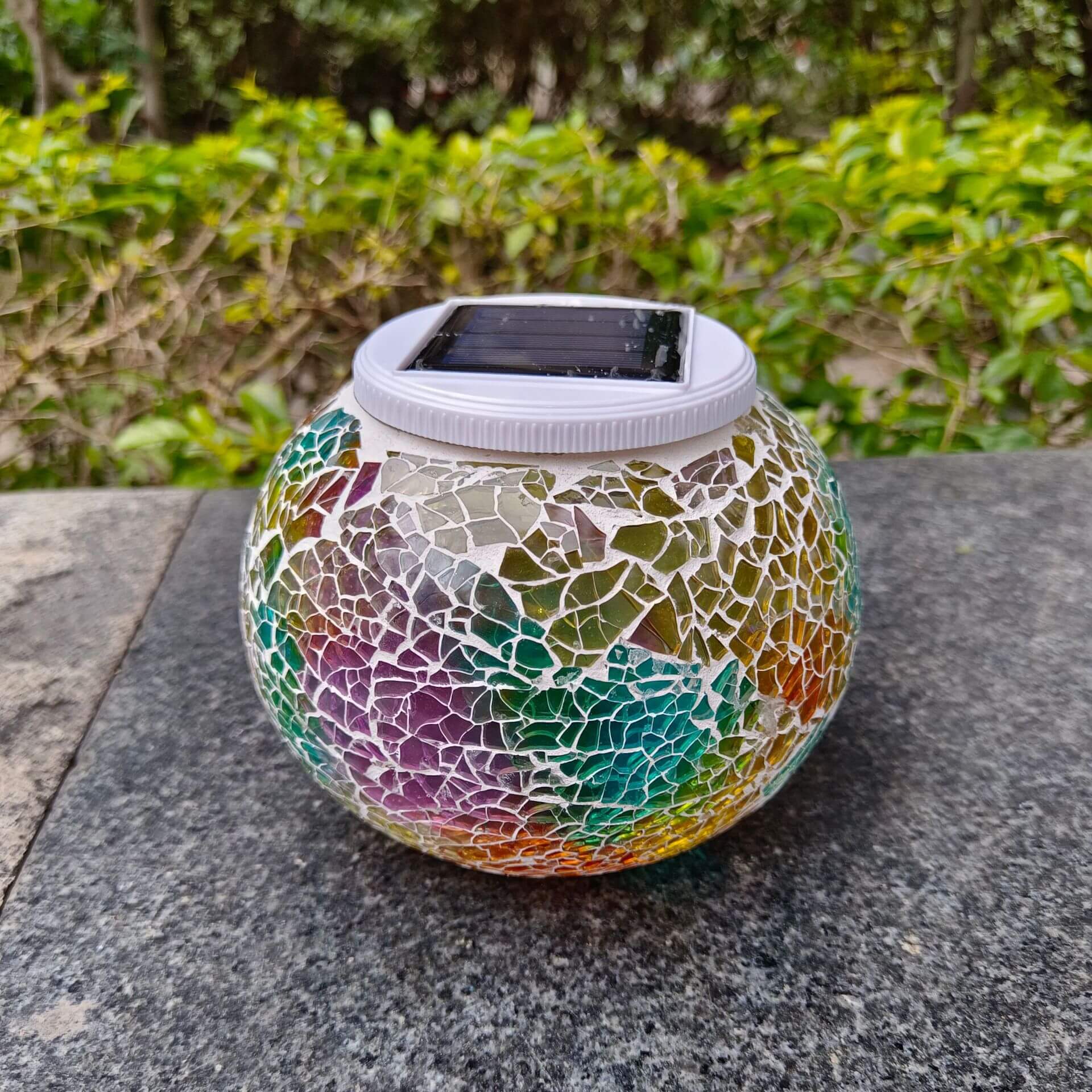 Modern Creative Stained Glass Solar LED Outdoor Garden Lawn Light Cuvalon