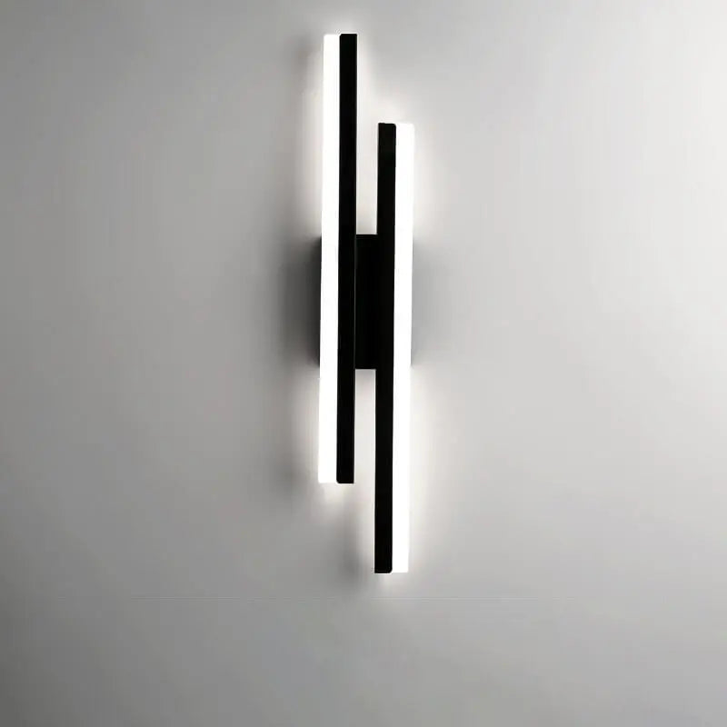 Modern Minimalist Lines Iron Acrylic LED Wall Sconce Lamp Cuvalon