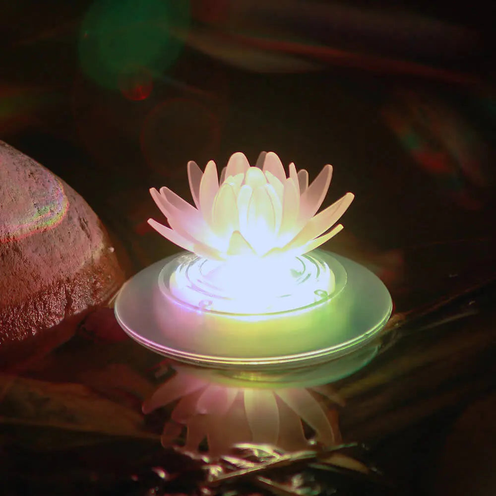 Solar Outdoor Water Floating Lights Colorful Gradient LED Garden Decorative Pool Lights Cuvalon