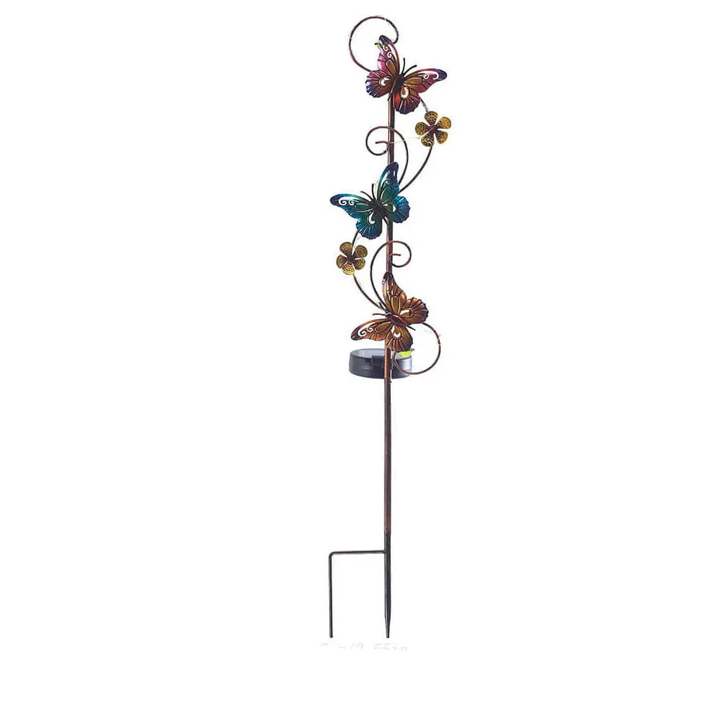 Solar Iron Hummingbird Butterfly Dragonfly Garden Lawn Landscape Light Cuvalon