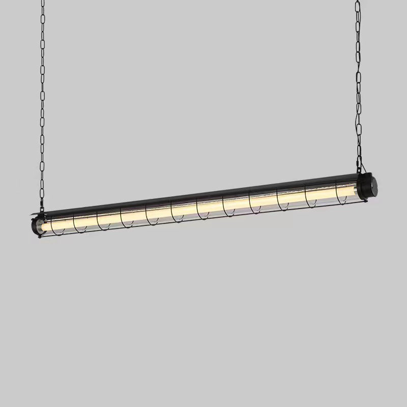 Contemporary Industrial Long Hardware Acrylic 1/2 Light Island Light Chandelier For Dining Room Cuvalon
