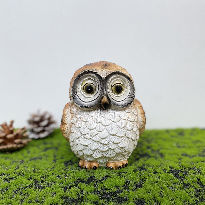 Solar Modern Creative Resin Owl Decoration LED Outdoor Landscape Light Cuvalon