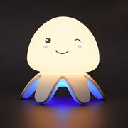 Creative Silicone Jellyfish Music USB Rechargeable Remote Control LED Night Light Table Lamp Cuvalon