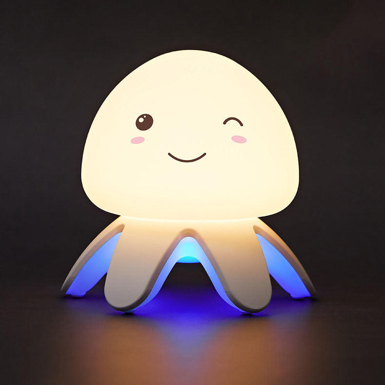 Creative Silicone Jellyfish Music USB Rechargeable Remote Control LED Night Light Table Lamp Cuvalon