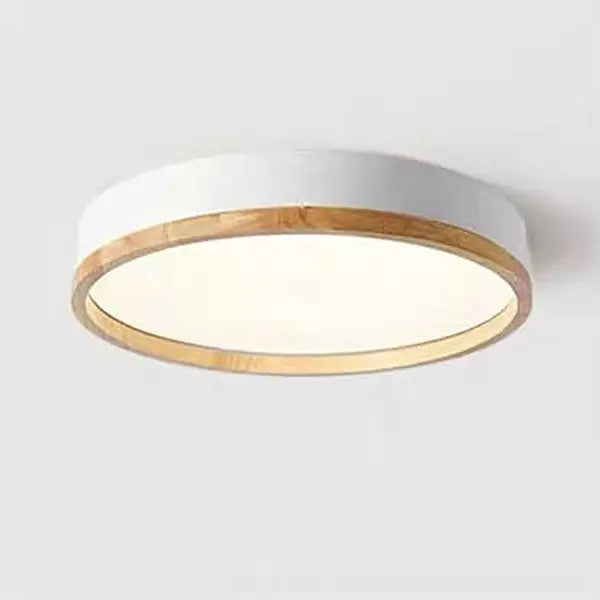 Simple Macaron Round Acrylic LED Flush Mount Ceiling Light Cuvalon