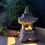 Japanese Zen Solar Waterproof Pagoda Stone LED Outdoor Garden Decoration Landscape Light Cuvalon