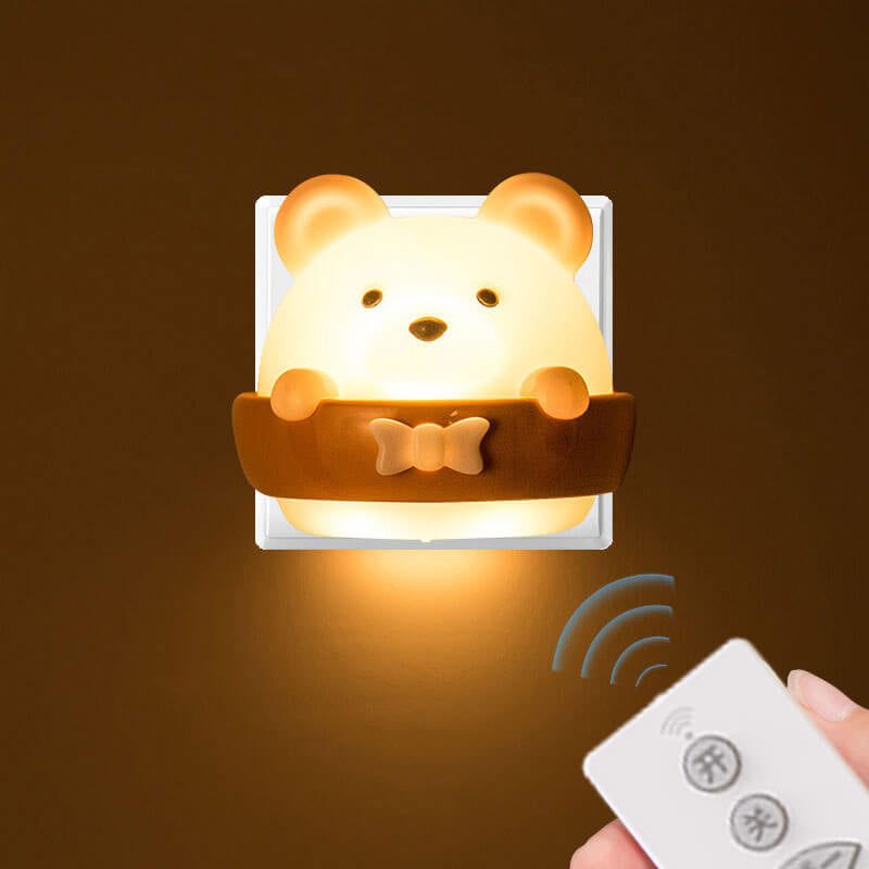 Cartoon ABS Creative Bear LED Night Light Wall Sconce Lamp Cuvalon