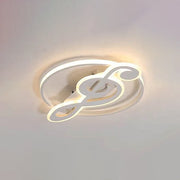 Nordic Creative Music Notes Design LED Flush Mount Ceiling Light Cuvalon