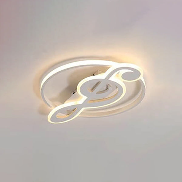 Nordic Creative Music Notes Design LED Flush Mount Ceiling Light Cuvalon