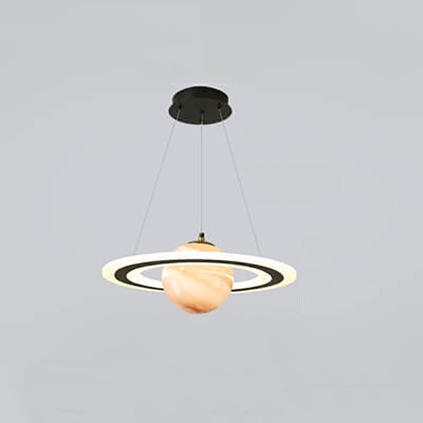 Modern Creative Space Planet Circle Kids LED Chandelier Cuvalon