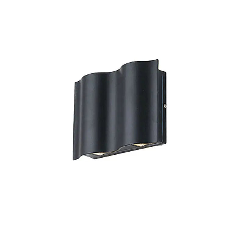 Modern Wave Aluminum Waterproof LED Outdoor Wall Sconce Lamp Cuvalon