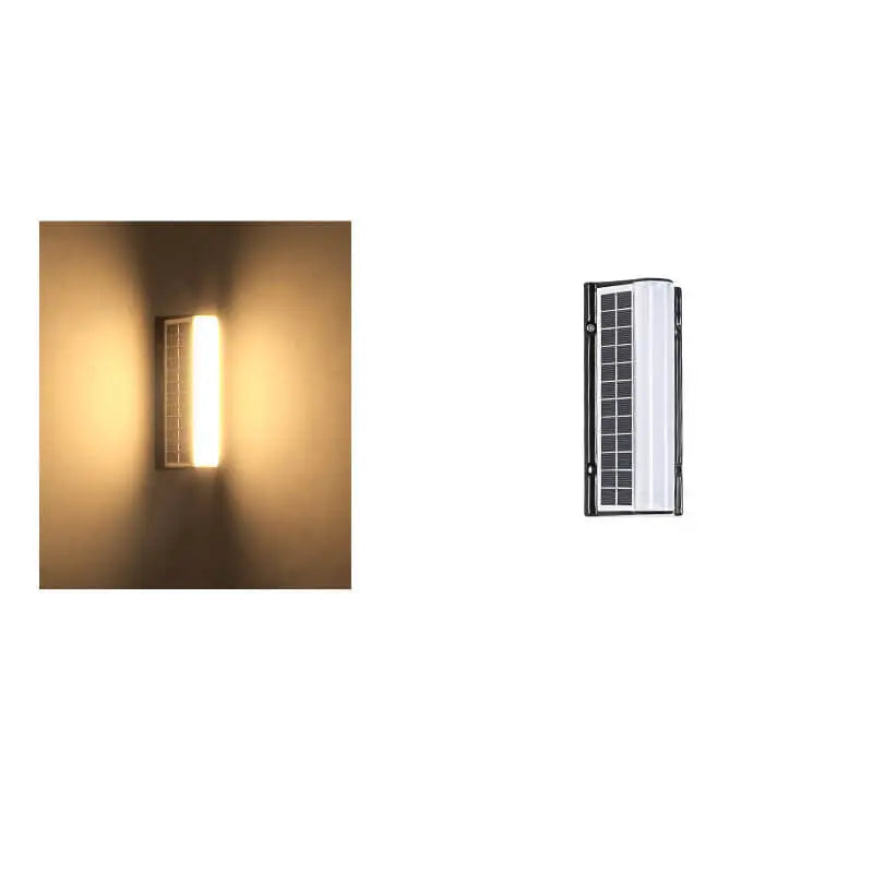 Modern Long Acrylic Solar LED Waterproof Outdoor Garden Wall Light Cuvalon