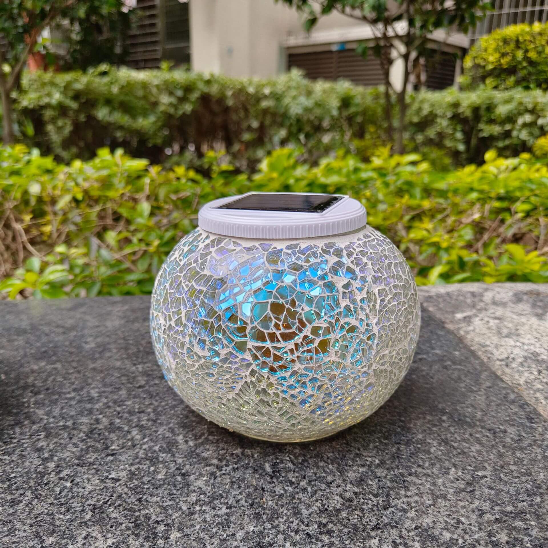 Modern Creative Stained Glass Solar LED Outdoor Garden Lawn Light Cuvalon
