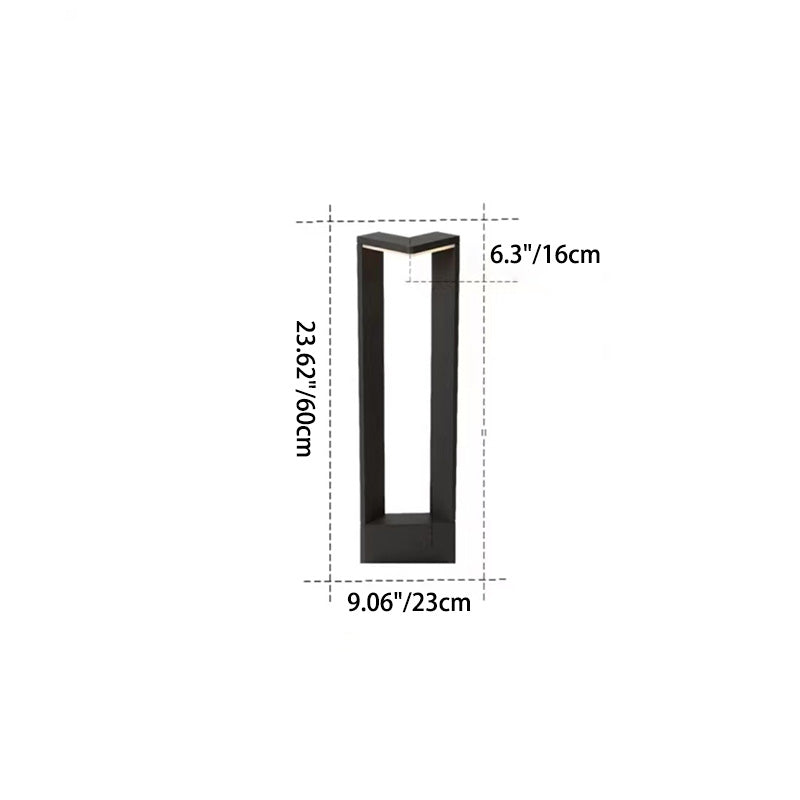 Modern Minimalist Waterproof Rectangular Aluminium Acrylic LED Landscape Lighting Outdoor Light For Outdoor Patio Cuvalon