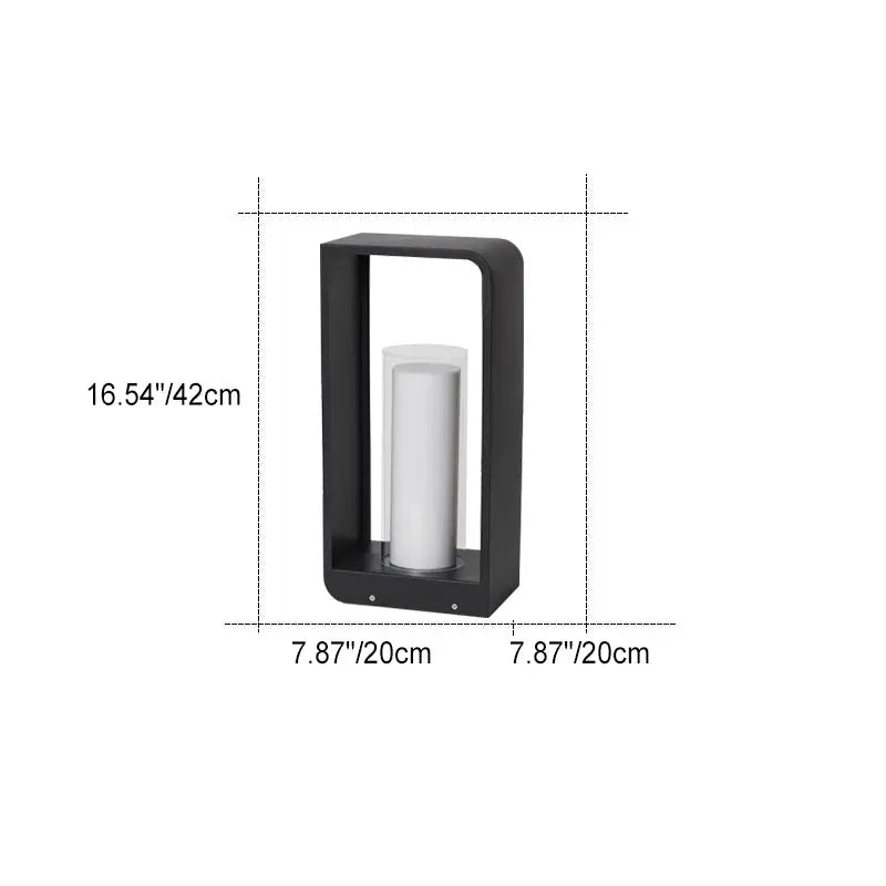 Modern Minimalist Square Frame Stainless Steel Acrylic LED Waterproof Lawn Landscape Light For Outdoor Patio Cuvalon
