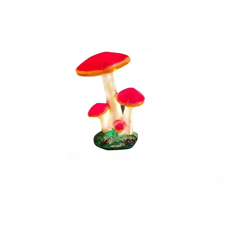 Modern Art Deco Solar Waterproof Mushroom Resin Glass Fibre LED Landscape Lighting Outdoor Light For Garden Cuvalon