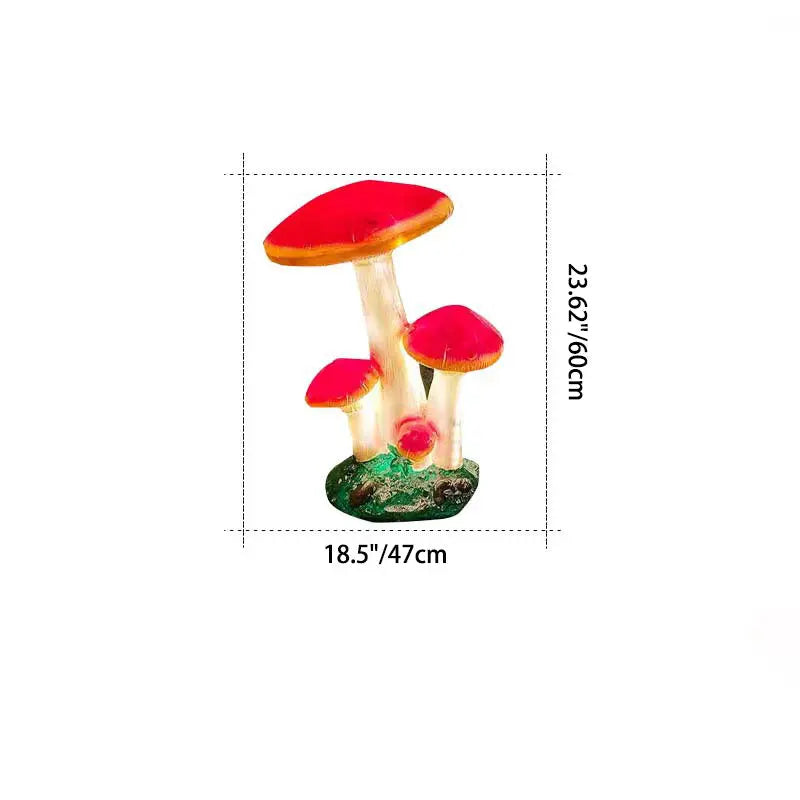 Modern Art Deco Solar Waterproof Mushroom Resin Glass Fibre LED Landscape Lighting Outdoor Light For Garden Cuvalon