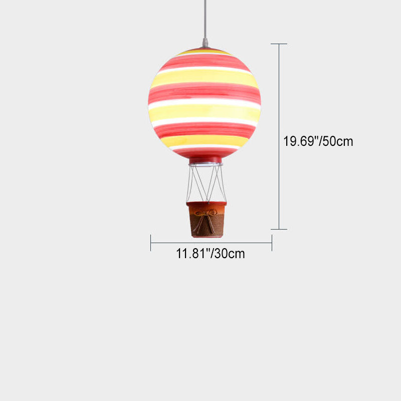 Scandinavian Modern Creative Hot Air Balloon Iron Acrylic 1-Light Pendant Light Cuvalon