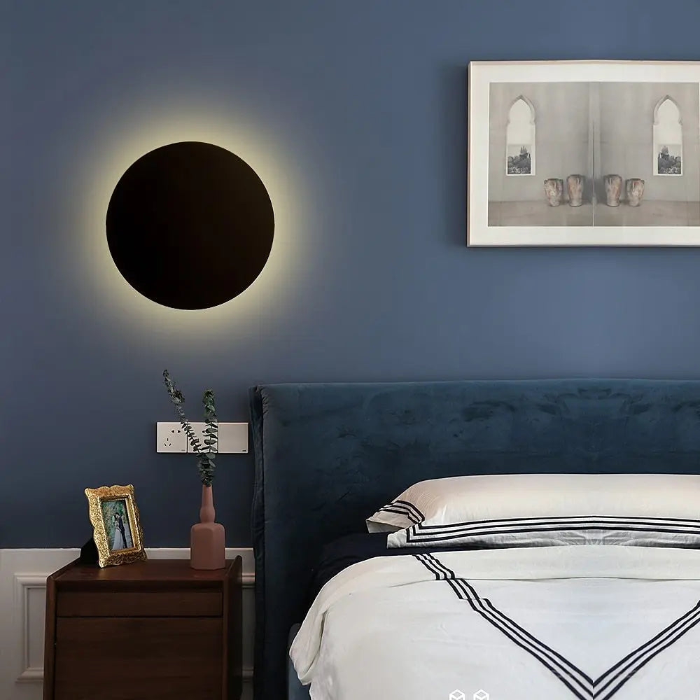 Modern Minimalist Colorful Round Iron LED Wall Sconce Lamp Cuvalon