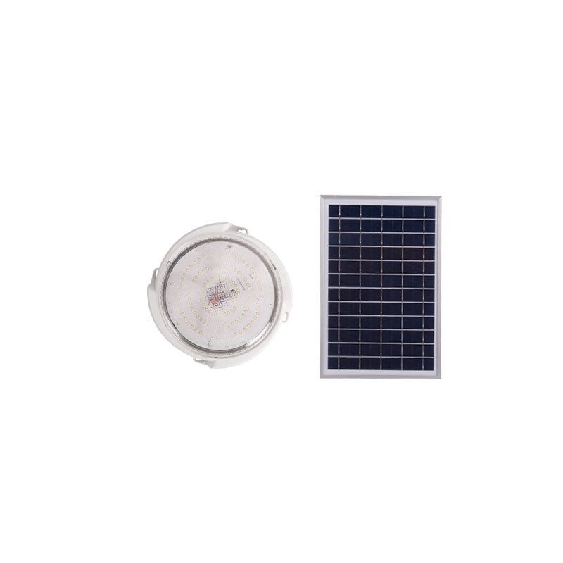 Modern Round Solar LED Remote Control Outdoor Indoor Flush Mount Lighting Cuvalon