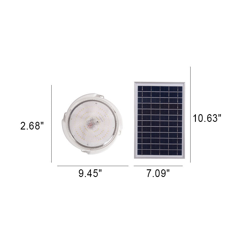 Modern Round Solar LED Remote Control Outdoor Indoor Flush Mount Lighting Cuvalon