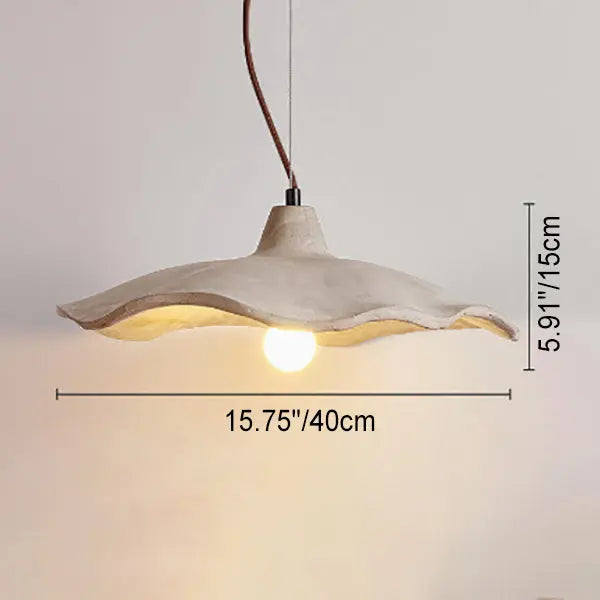 Japanese Vintage Flower Shape Lampshade Cement 1/2/3-Light Island Light Chandelier Cuvalon