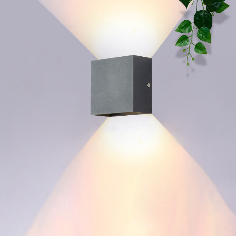 Modern Minimalist Square Aluminum LED Wall Sconce Lamp Cuvalon