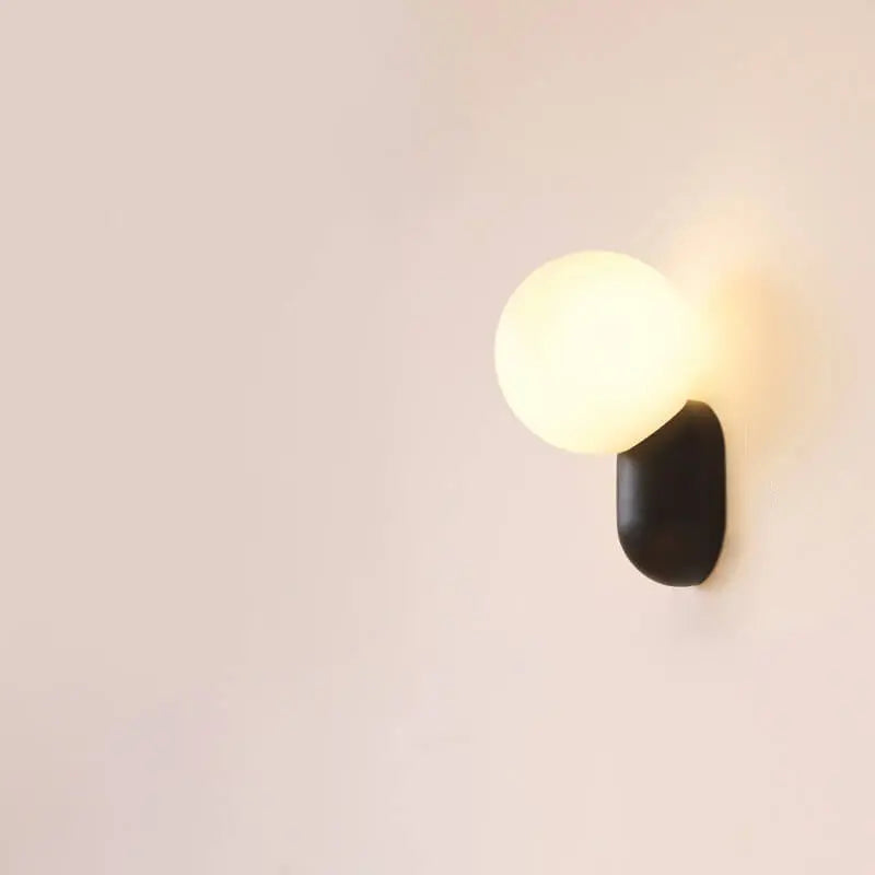 Macaron Cream Style Resin Glass Ball 1-Light Wall Sconce Lamp Cuvalon