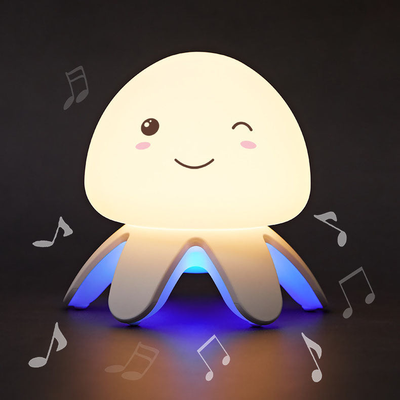 Creative Silicone Jellyfish Music USB Rechargeable Remote Control LED Night Light Table Lamp Cuvalon
