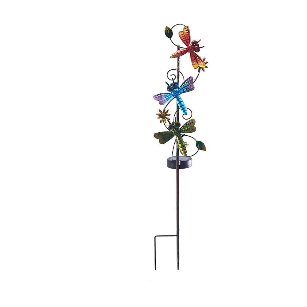 Solar Iron Hummingbird Butterfly Dragonfly Garden Lawn Landscape Light Cuvalon