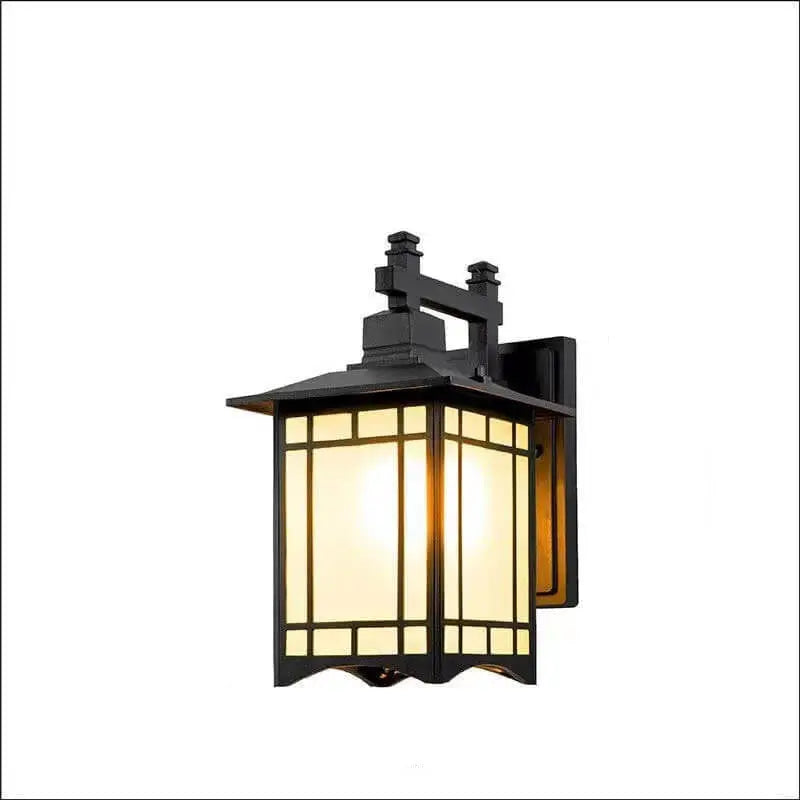 Modern Waterproof Solar Aluminum Chinese Pavilion Shape 1-Light Wall Sconce Lamp Cuvalon