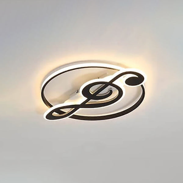 Nordic Creative Music Notes Design LED Flush Mount Ceiling Light Cuvalon