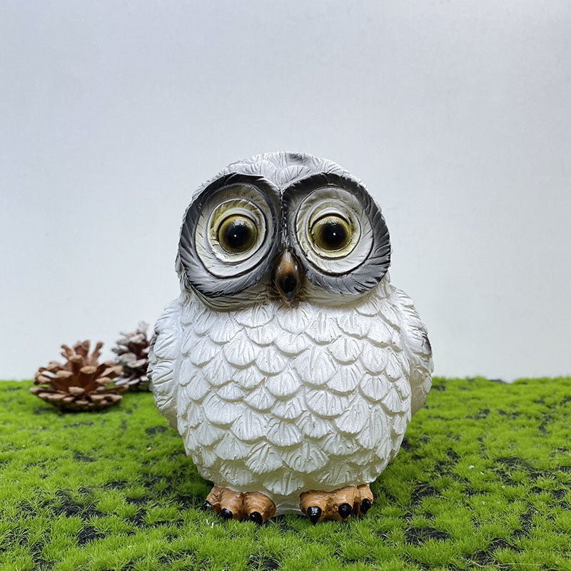 Solar Modern Creative Resin Owl Decoration LED Outdoor Landscape Light Cuvalon