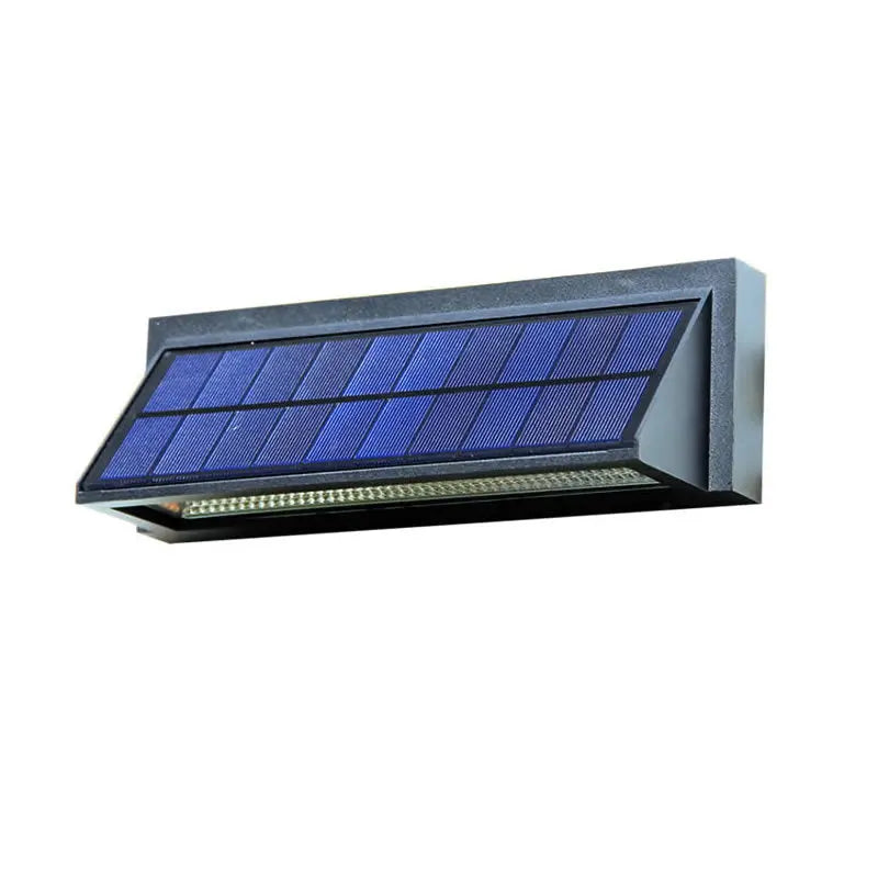 Outdoor Solar Waterproof Rectangular Slant LED Patio Wall Sconce Lamp Cuvalon