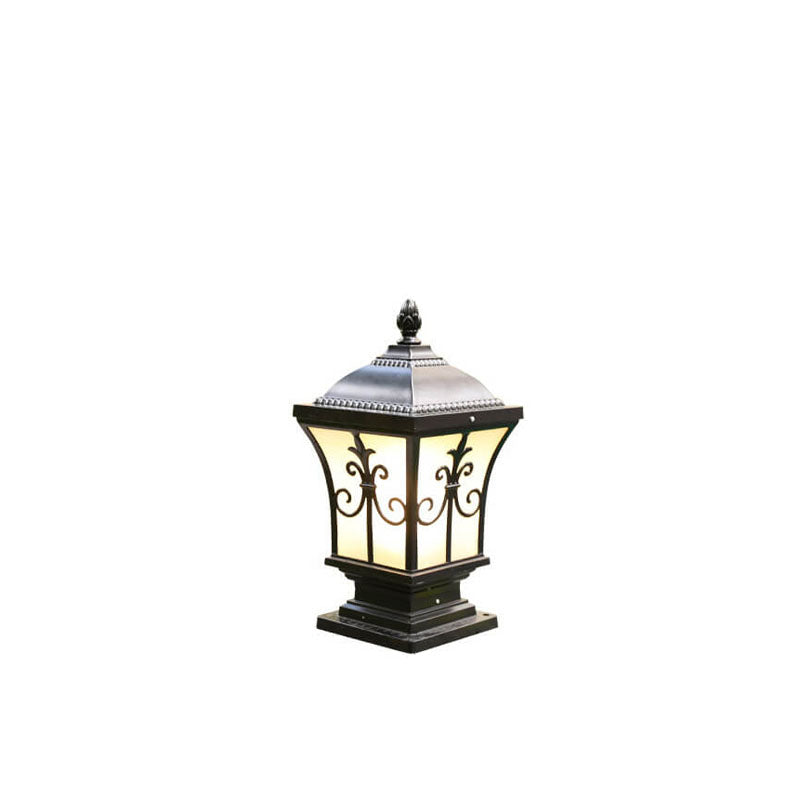 Modern Vintage Waterproof Patio Solar Outdoor Column Head Light Cuvalon
