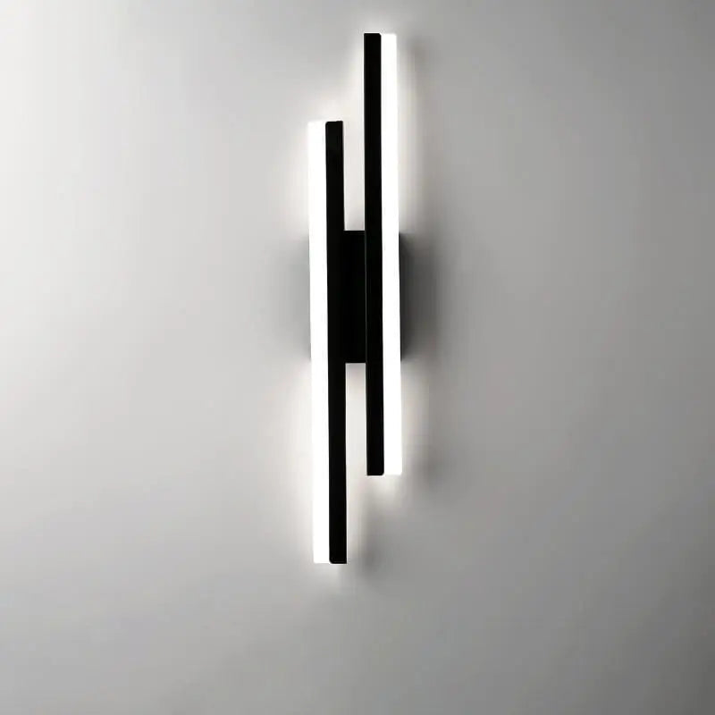Modern Minimalist Lines Iron Acrylic LED Wall Sconce Lamp Cuvalon