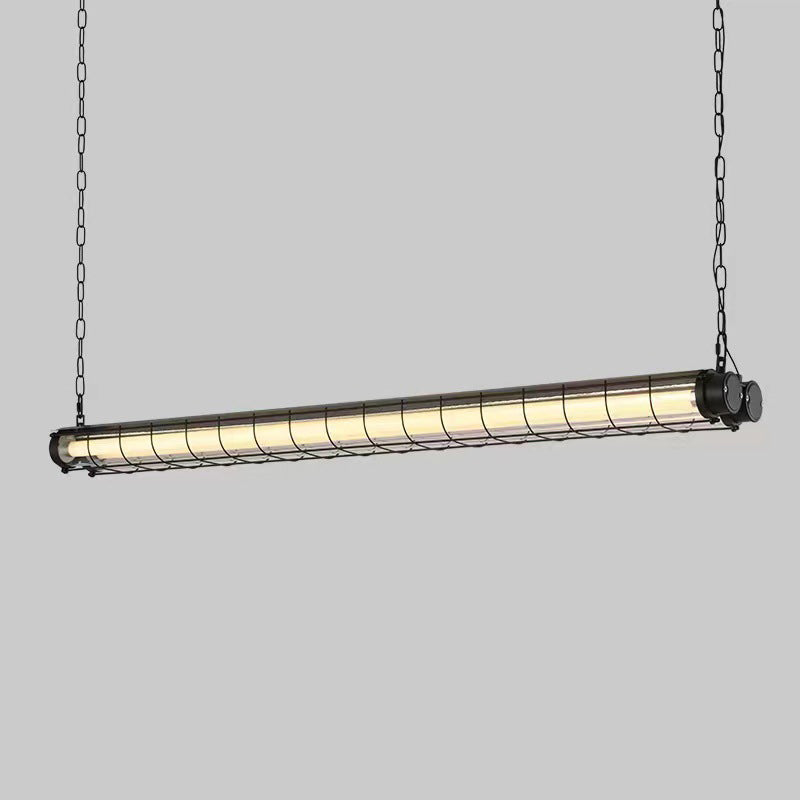 Contemporary Industrial Long Hardware Acrylic 1/2 Light Island Light Chandelier For Dining Room Cuvalon