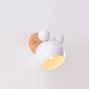Nordic Cartoon Bear Dome 1-Light Kids Wall Sconce Lamp Cuvalon