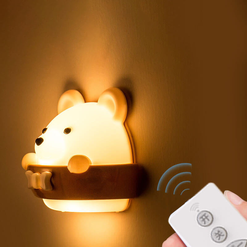 Cartoon ABS Creative Bear LED Night Light Wall Sconce Lamp Cuvalon